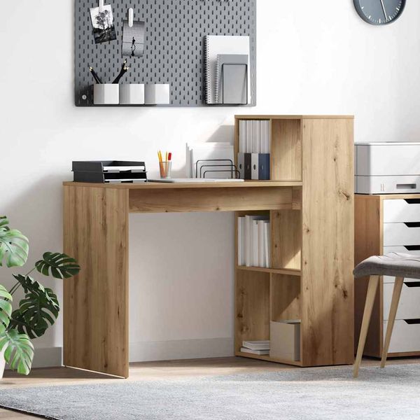 vidaXL Stôl Remeselný dub 108 x 55 x 103.5 cm Kompozitné drevo