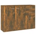 vidaXL Komoda dymový dub 105x30x75 cm spracované drevo