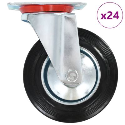 vidaXL Otočné kolieska 24 ks 160 mm