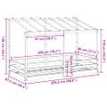 vidaXL Detská posteľ so strechou 80x200 cm borovicový masív