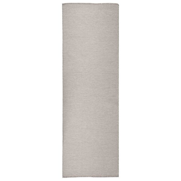 vidaXL Vonkajší koberec s plochým tkaním 80x250 cm svetlošedý