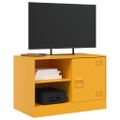 vidaXL TV skrinky 2 ks horčicovo-žlté 67x39x44 cm oceľ