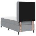 vidaXL Posteľ s pružinovým rámom Svetlosivá 200 x 80 cm látka