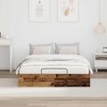 vidaXL Otomanový posteľný rám Staré drevo 203 x 140 x 25 cm