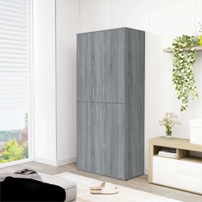 vidaXL Botník sivý sonoma 80x39x178 cm kompozitné drevo