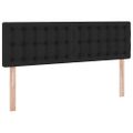vidaXL LED úložná posteľ s matracom Čierna 140 x 190 cm Látka