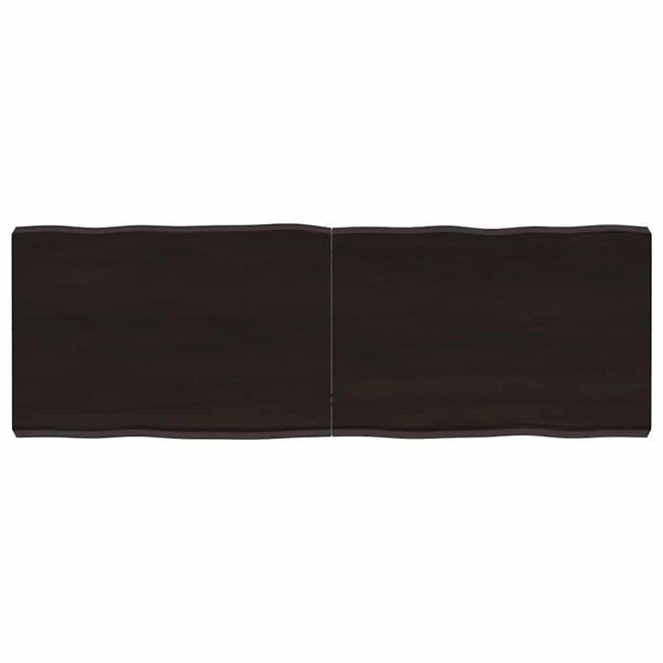 vidaXL Stolová doska tmavohnedá 120x40x(2-6)cm ošetrený masív hrany