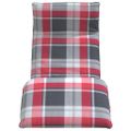 vidaXL Skladacie ležadlo s červeným kockovaným vzorom 175x54x8,5 cm, oxfordská látka
