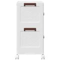 vidaXL stohovateľný úložný box s kolesami 2-poschodový 75L 64x40x76 cm