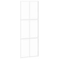 vidaXL Posuvné dvere biele 76x205 cm tvrdené sklo a hliník