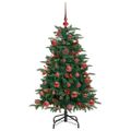 vidaXL Umelý vianočný stromček Zelená 120 cm PVC, kov a plast