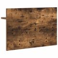 vidaXL Vešiak na stenu Nástenná montáž Dymová dub 60 x 40 x 12 cm