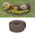 vidaXL Záhradné obruby 4 ks hnedé 10 m 20 cm polyetylén