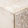 vidaXL Servírovacia skriňa Biela 40 x 33,5 x 75 cm Masívne mango drevo