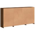 vidaXL Komoda s LED svetlami hnedý dub 202x37x100 cm