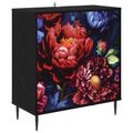 vidaXL Servírovacia skriňa KIEL Čierny dub 69 x 33 x 76 cm