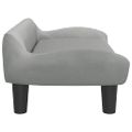 vidaXL Posteľ pre psa bledosivá 70x40x24 cm zamat