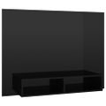 vidaXL Nástenná TV skrinka lesklá čierna 120x23,5x90 cm sprac. drevo