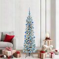 vidaXL Umelý vianočný stromček Biela 180 cm PVC, kov a plast
