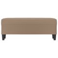 vidaXL Lavička kapučínová 100x35x41 cm umelá koža