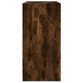 vidaXL Bočná skrinka so sklenenými dvierkami dymový dub 68x37x75,5 cm