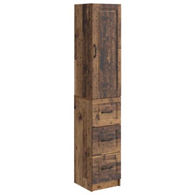vidaXL Sada skríň 2 pcs Staré drevo 33 x 34,5 x 87 cm Kompozitné drevo