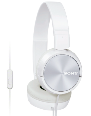 SONY slúchadlá MDR-ZX310AP, handsfree, biele