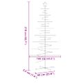vidaXL Kovový vianočný stromček s drevenou základňou čierny 210 cm