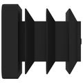 vidaXL Koncové čiapky 12 ks Čierna 15 x 15 x 15 mm PP