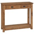 vidaXL Konzolový stôl Prírodná 90 x 30 x 80 cm Husté teakové drevo