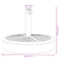 vidaXL Podstavec pod slnečník pre Ø38/48 mm tyče 25 kg kruh