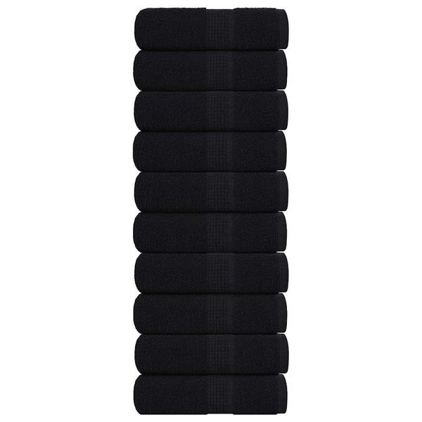 vidaXL Utierky na umývanie FROGN 10 ks čierne 30x30 cm 360 g/m²