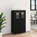 vidaXL Highboard Čierny dub 62 x 32 x 106,5 cm Kompozitné drevo