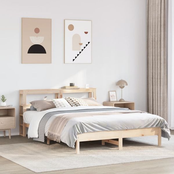vidaXL Posteľ bez matraca 140x190 cm borovicový masív