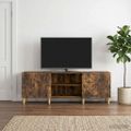 vidaXL TV skrinka 150 x 31 x 50 cm Dymový dub Kompozitné drevo