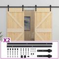 vidaXL Posuvné dvere 2 ks 80 x 210 cm Borovicový masív
