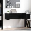 vidaXL Nástenný stôl Čierny dub Kompozitné drevo 100 x 45 x 30 cm