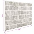vidaXL Nástenné panely 10 ks 100 x 50 cm Svetlosivá EPS pena