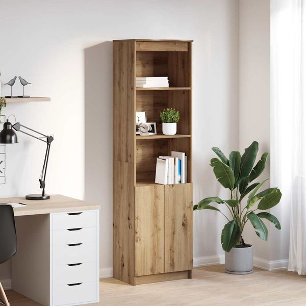 vidaXL Vysoká skrinka dub artisan 50x35x180 cm spracované drevo