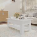 vidaXL Konferenčný stolík biely 102x55x42 cm drevotrieska
