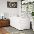 vidaXL Boxspring posteľ s matracom biela 80x200 cm umelá koža