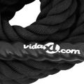 vidaXL Bojové lano čierne 9 m 6,8 kg polyester