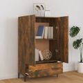 vidaXL Kredenc dymový dub 70x31x115 cm spracované drevo
