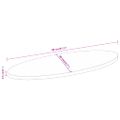 vidaXL Stolová doska 80x40x2,5 cm oválna masívna akácia
