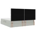 vidaXL Postel s úložným prostorem a matrací Svetlosivá 200 x 200 cm