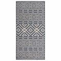 vidaXL Vonkajší koberec s plochým tkaním 80x150 cm modrý vzorovaný