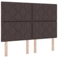 vidaXL LED box s pružinami Tmavohnedá 160 x 200 cm látka