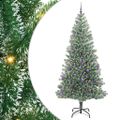 vidaXL Umelý vianočný stromček, snehom obalený, s LED svetlom 240 cm