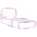 vidaXL Posteľ s matracom Hanko tmavosivý 90x200 cm zamat
