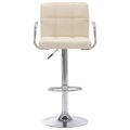 vidaXL Barové stoličky 2 ks krémové látkové